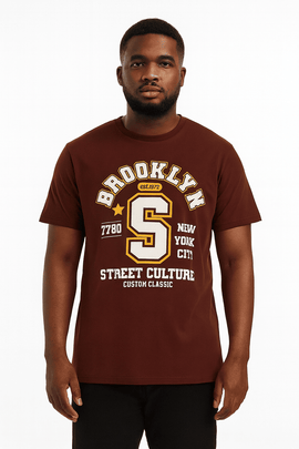 Graphic Tee Brown Nawao.com