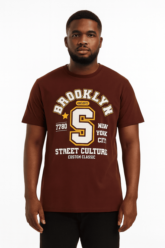 Graphic Tee Brown Nawao.com