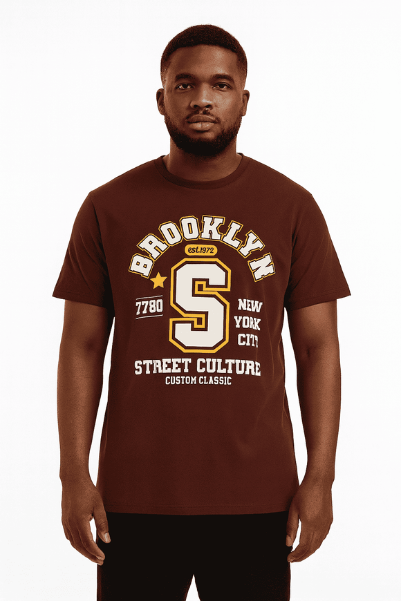 Graphic Tee Brown Nawao.com