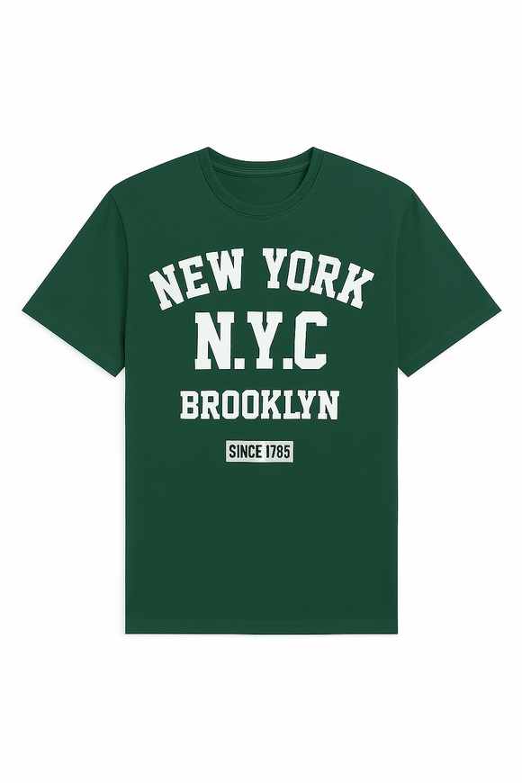 Graphic Tee Dark Green Nawao.com