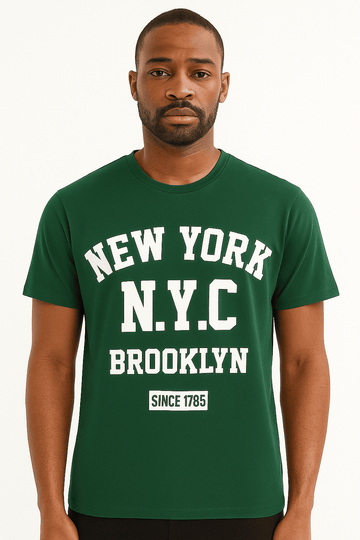 Graphic Tee Dark Green Nawao.com