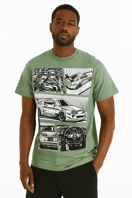 Graphic Tee Green Nawao.com