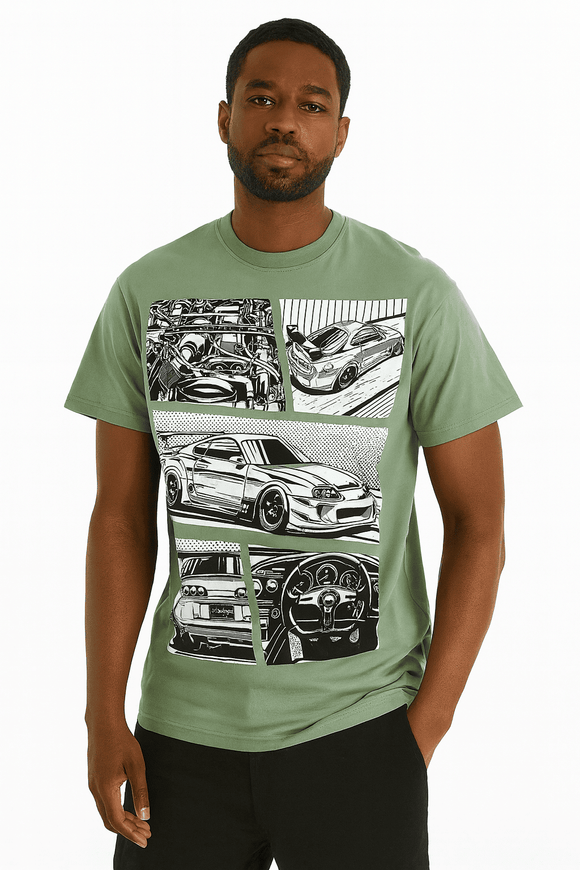 Graphic Tee Green Nawao.com