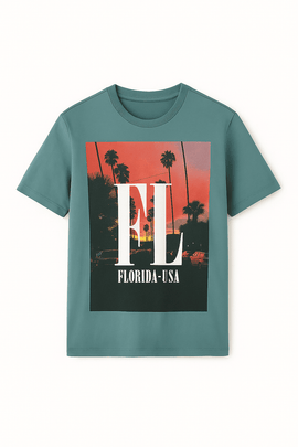 Graphic Tee Green Small Nawao.com