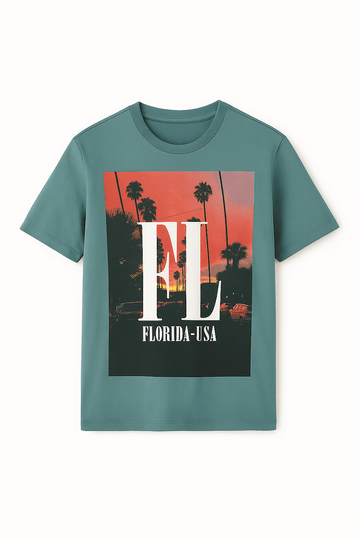 Graphic Tee Green Small Nawao.com