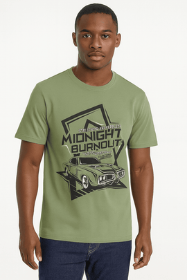 Graphic Tee Pale Green Nawao.com