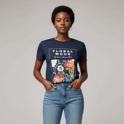 Graphic Tshirt Navy Nawao.com