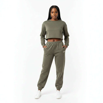 Green Acid Wash Ribbed Hem Jog Pant Green Uk8 Nawao.com