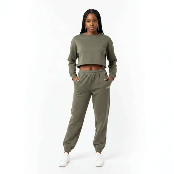 Green Acid Wash Ribbed Hem Jog Pant Green Uk8 Nawao.com