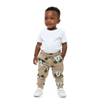 Green And Beige Mickey 2 Pack Active Pants Green Nawao.com