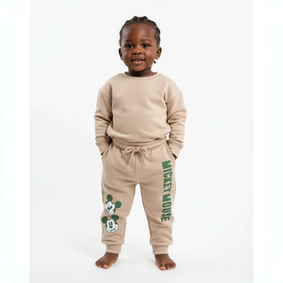 Green And Beige Mickey 2 Pack Active Pants Green Nawao.com