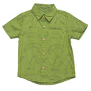 Green Aop Croc Short Sleeve Shirt Nawao.com
