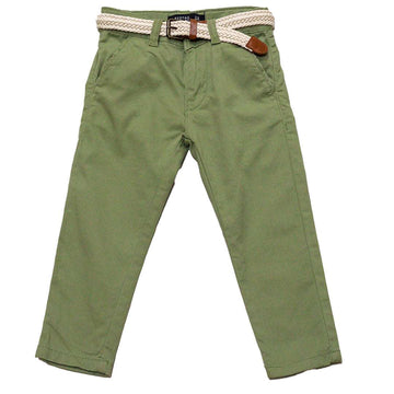 Green Belted Dobby Trouser Nawao.com