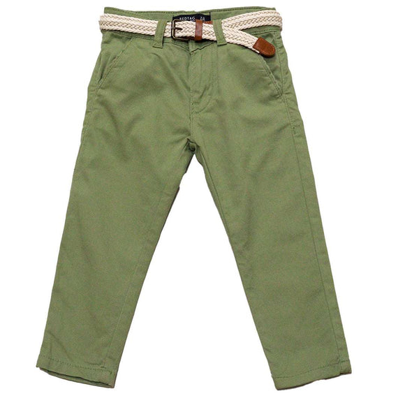 Green Belted Dobby Trouser Nawao.com