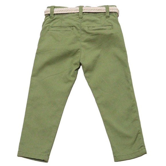 Green Belted Dobby Trouser Nawao.com