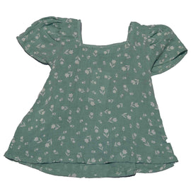 Green Gauze With Frills Top Nawao.com
