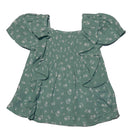 Green Gauze With Frills Top Nawao.com