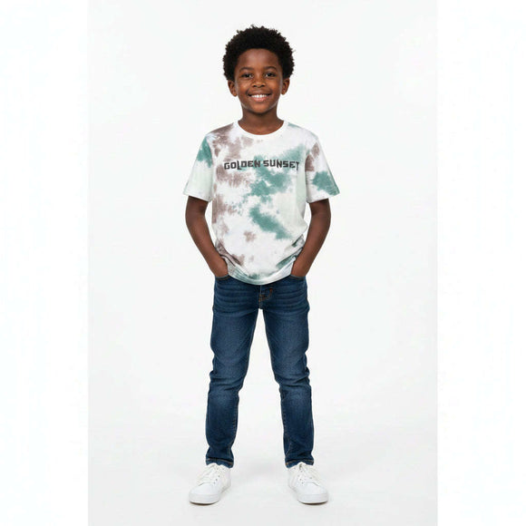 Green Golden Sunset Tye Dye Tee With Hd Print Gree Nawao.com