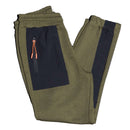 Green Knee Zip Active Pants Nawao.com