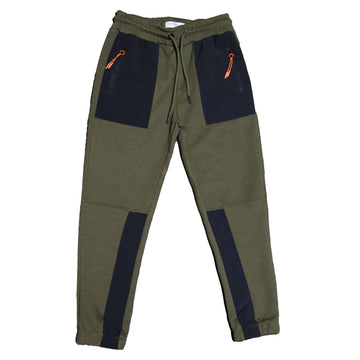 Green Knee Zip Active Pants Nawao.com
