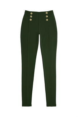 Green Leggings With Buttons Nawao.com