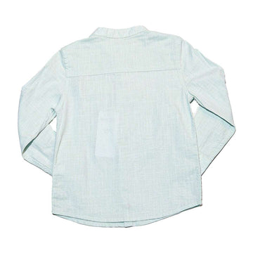 Green Long Sleeve Oxford Shirt With Embroidery Nawao.com
