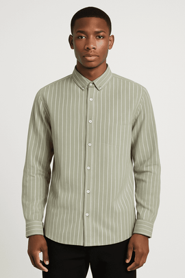 Green Men Casual Shirt Nawao.com