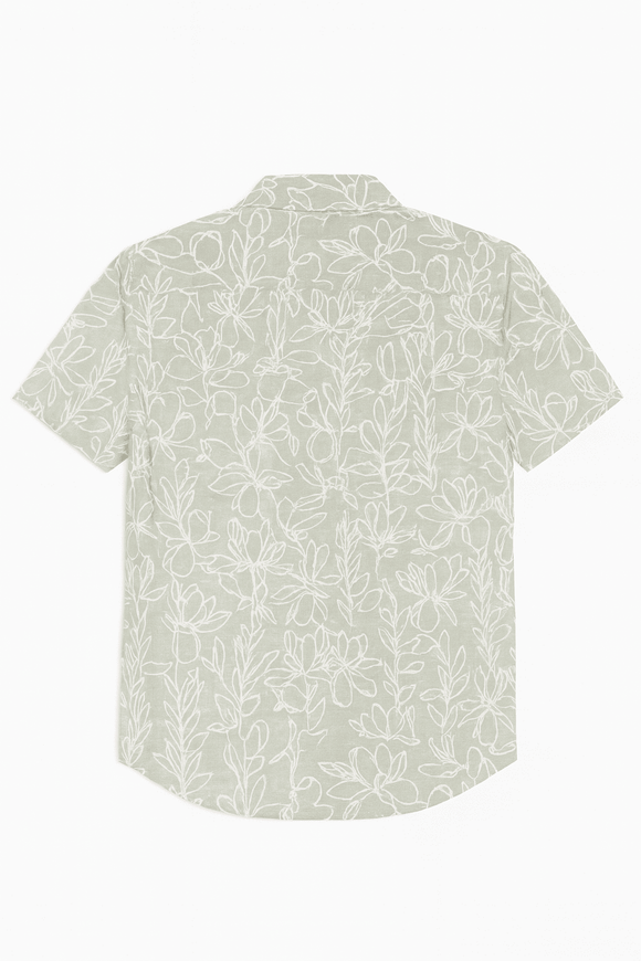 Green Mens Casual Shirt Nawao.com