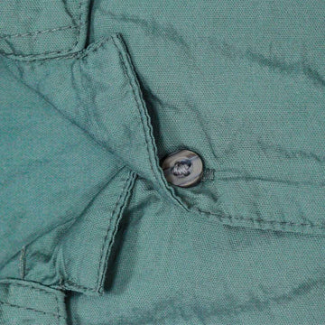 Green Nylon Resort Short Sleeve Shirts Nawao.com