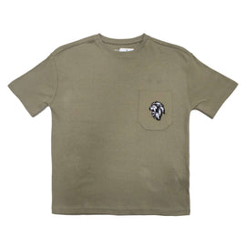 Green Oversize Plain Pocket T-Shirt Nawao.com