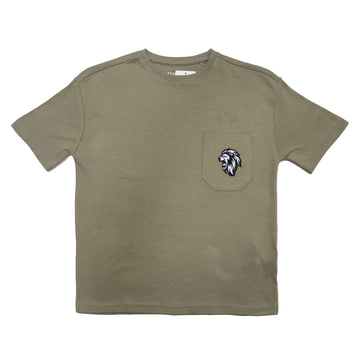 Green Oversize Plain Pocket T-Shirt Nawao.com