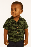 Green Palm Aop Resort Shirt Nawao.com