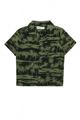 Green Palm Aop Resort Shirt Nawao.com