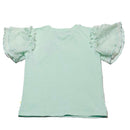 Green Pleated Skirt With Tshirt Set Nawao.com