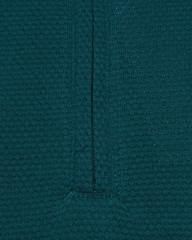 Green Polcorn Knit Polo T Shirt Dark Nawao.com