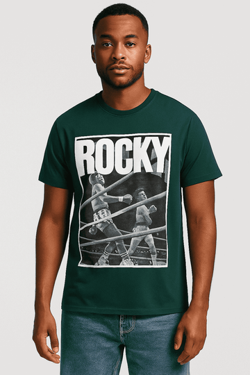Green Rocky Drop Sholder Tshirt Green Nawao.com