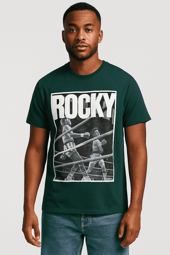Green Rocky Drop Sholder Tshirt Green Nawao.com