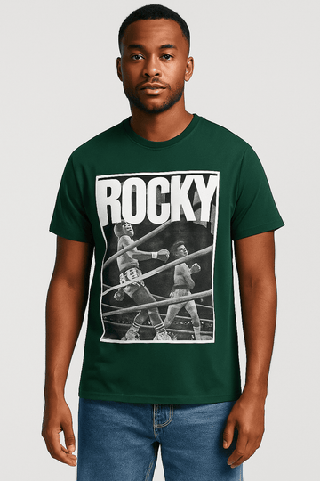 Green Rocky Drop Sholder Tshirt Green Nawao.com