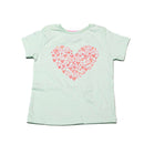 Green Sage  Heart Print Tshirt Nawao.com