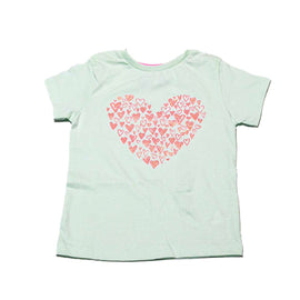 Green Sage  Heart Print Tshirt Nawao.com