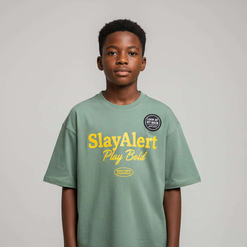 Green Stay Alert Tennis Over Size T Shirt Green 13 14 Years Nawao.com