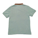 Green Suede Collar Polo With Embrodiery Nawao.com