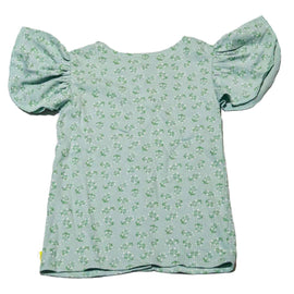 Green Textured Knit Top Nawao.com