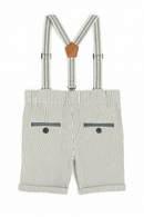 Green  White Stripes Shorts W  Suspender Shorts Nawao.com