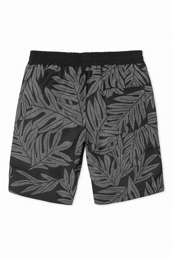 Grey Aop Printed Shorts Mid Nawao.com