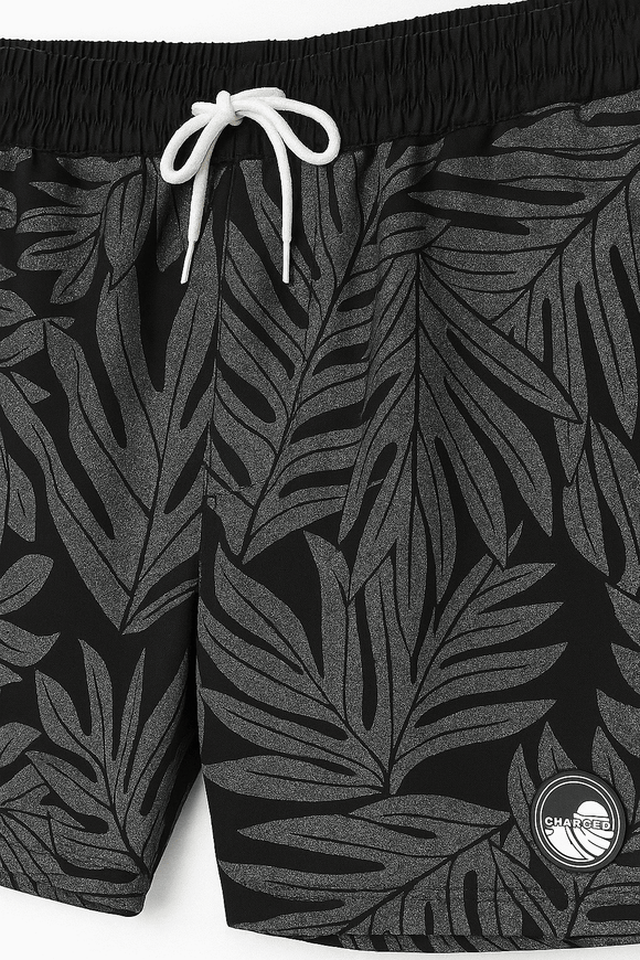 Grey Aop Printed Shorts Mid Nawao.com