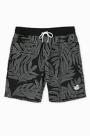 Grey Aop Printed Shorts Mid Nawao.com