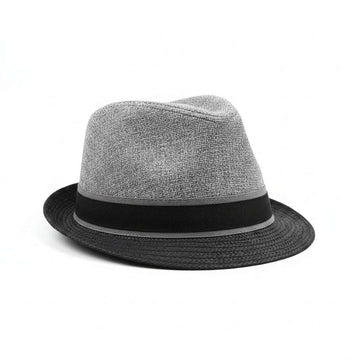 Grey Black Fedora Hats With Band Nawao.com