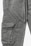 Grey Cargo Pocket Ealsticated Waist Jogger Mid Grey Nawao.com