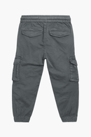 Grey Cargo Pocket Ealsticated Waist Jogger Mid Grey Nawao.com